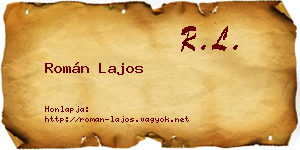 Román Lajos névjegykártya