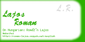 lajos roman business card